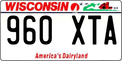 WI license plate 960XTA