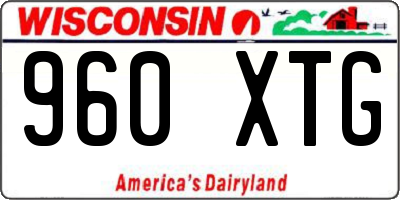WI license plate 960XTG