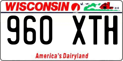 WI license plate 960XTH