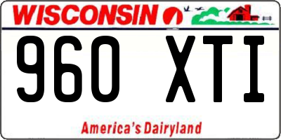 WI license plate 960XTI