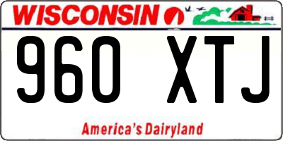 WI license plate 960XTJ