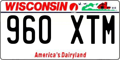 WI license plate 960XTM