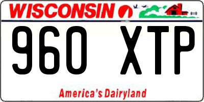 WI license plate 960XTP