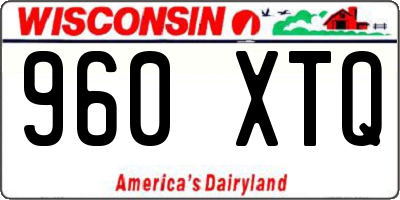 WI license plate 960XTQ