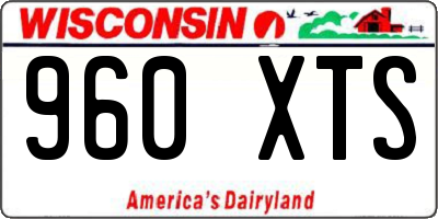 WI license plate 960XTS