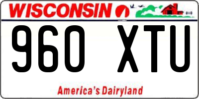 WI license plate 960XTU