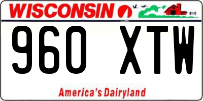 WI license plate 960XTW
