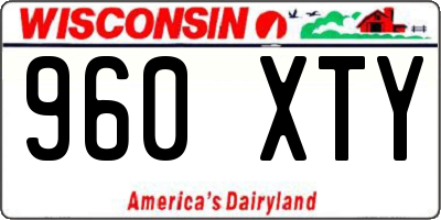 WI license plate 960XTY