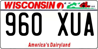 WI license plate 960XUA