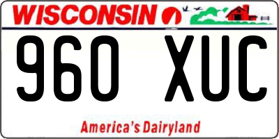 WI license plate 960XUC