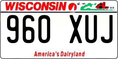 WI license plate 960XUJ