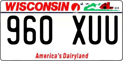 WI license plate 960XUU