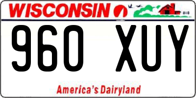 WI license plate 960XUY