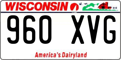 WI license plate 960XVG