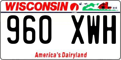 WI license plate 960XWH