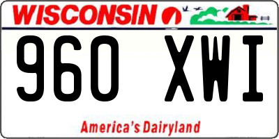 WI license plate 960XWI