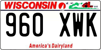WI license plate 960XWK