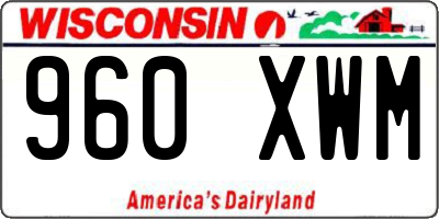 WI license plate 960XWM