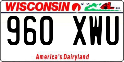 WI license plate 960XWU