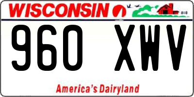 WI license plate 960XWV