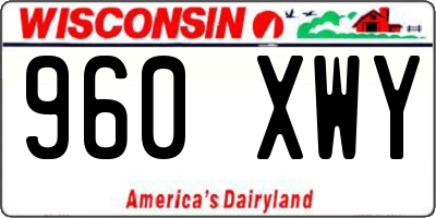 WI license plate 960XWY