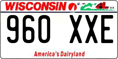 WI license plate 960XXE