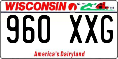 WI license plate 960XXG