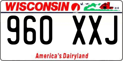WI license plate 960XXJ