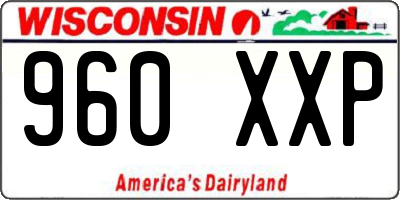 WI license plate 960XXP