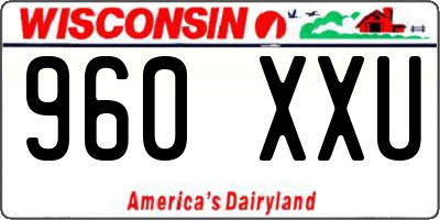 WI license plate 960XXU