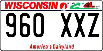 WI license plate 960XXZ