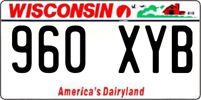 WI license plate 960XYB