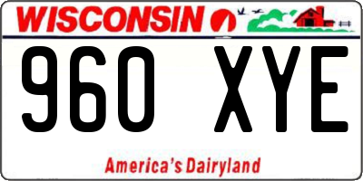 WI license plate 960XYE