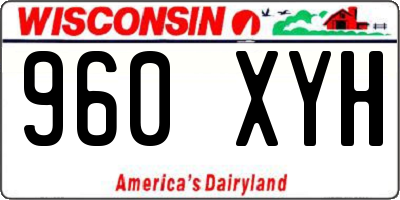 WI license plate 960XYH