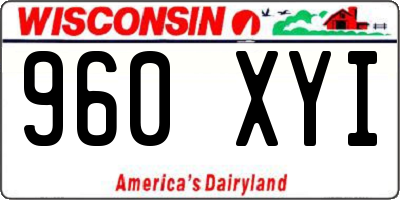 WI license plate 960XYI