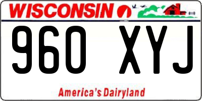 WI license plate 960XYJ