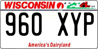 WI license plate 960XYP