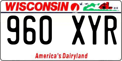 WI license plate 960XYR