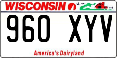 WI license plate 960XYV