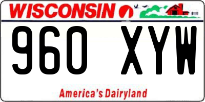 WI license plate 960XYW