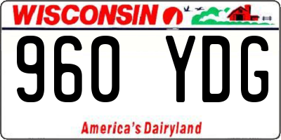 WI license plate 960YDG