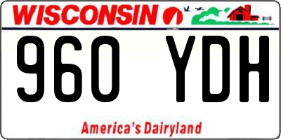 WI license plate 960YDH