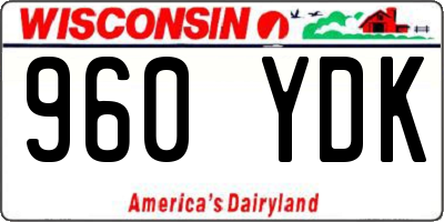 WI license plate 960YDK