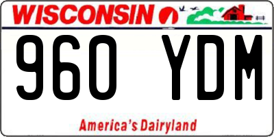 WI license plate 960YDM