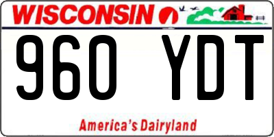 WI license plate 960YDT