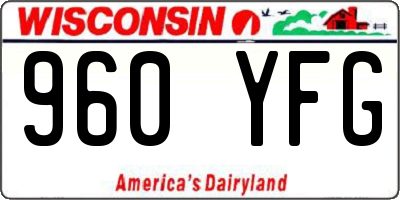WI license plate 960YFG