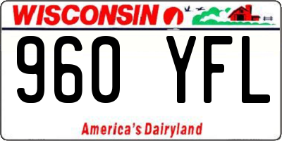 WI license plate 960YFL