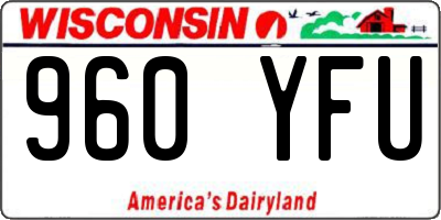 WI license plate 960YFU