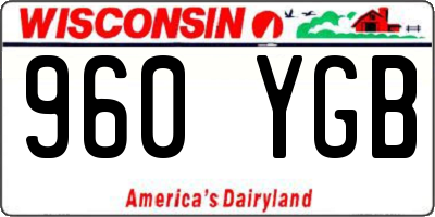 WI license plate 960YGB