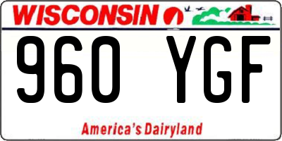 WI license plate 960YGF